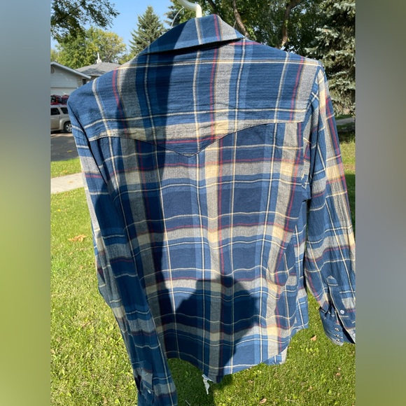 🌵 Vintage MWG Apparel Western Pearl Snap Button Down Cowboy Shirt US LT 🌵 - Picture 5 of 6